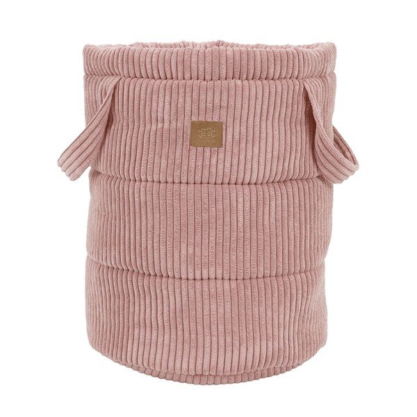 Roosa riidest laste mänguasjakorv ø 39x50 cm - Meowbaby