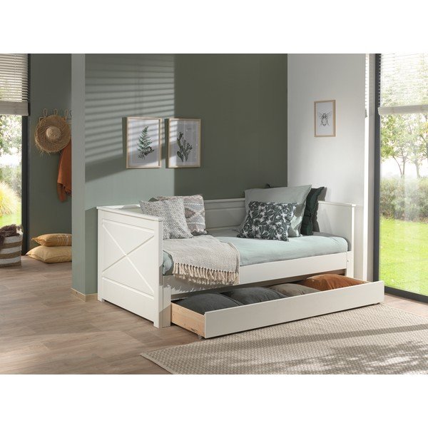 Valge sahtel lastevoodi alla PINO - Vipack-image-1