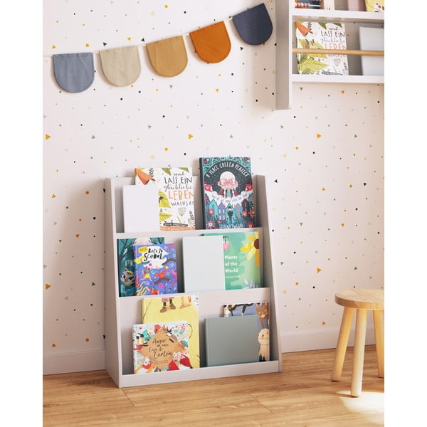 Valge laste raamaturiiul 59,5x69,5x23 cm Adiventina - Kave Home-image-1