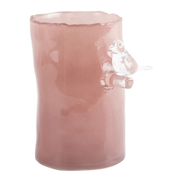 Roosa klaasvaas (kõrgus 15 cm) Bird On Branch – PT LIVING-image-2