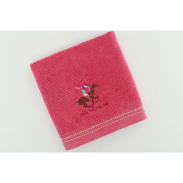 Bavlněný ručník BHPC s výšivkou 50x100 cm, růžový
