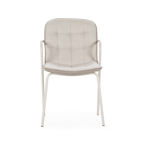 Beež polsterdatud söögitool käetugedega Angie - Marckeric-image-2