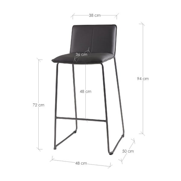 2 halli baaritooli komplekt Lou - sømcasa-image-2