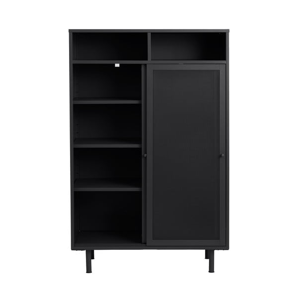 Must metallist lükandustega kapp 90x140x40 cm Veep - Unique Furniture-image-4