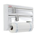 Valge/hõbedane fooliumi- ja majapidamispaberi hoidja seinalekinnituv roostevaba teras Parat – LEIFHEIT