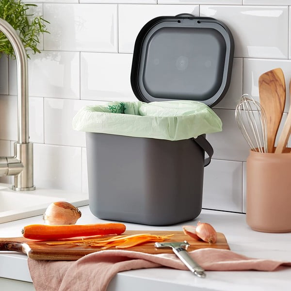 Tumehall kompostitavate jäätmete konteiner 6 l Albula - Rotho-image-1