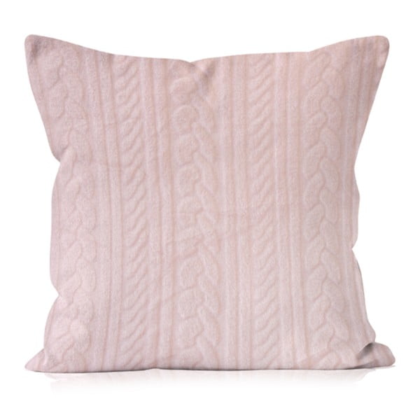 Růžový polštář Domarex Luxury Wool, 40x40 cm
