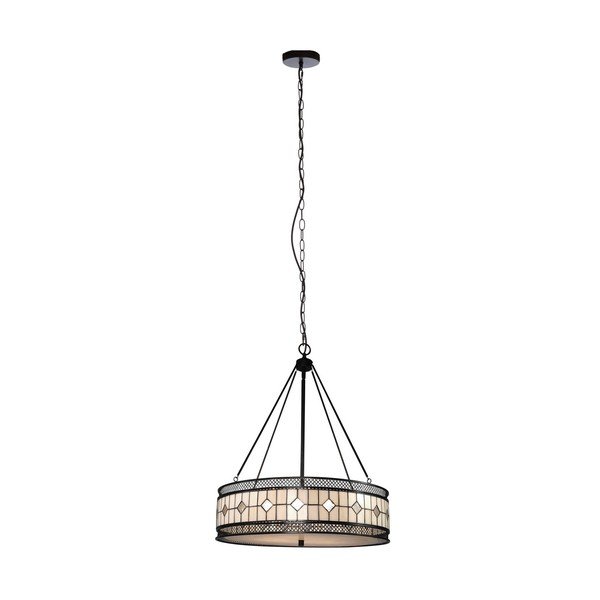Metallist ripplamp klaasist varjuga, ø 60 cm Waldorf - Premier Housewares