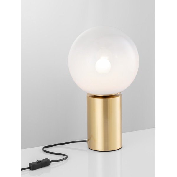 Valge/kuldse klaasist laualamp (kõrgus 35,5 cm) Vita - Nova Luce-image-2