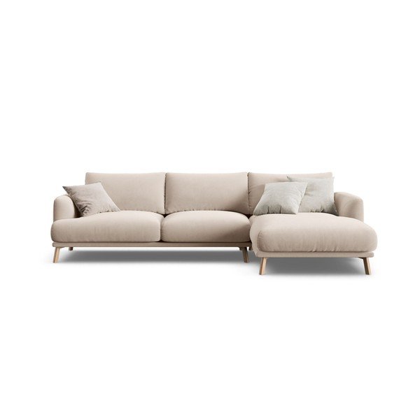 Beež sametist nurgadiivan (parem nurk) Naomi - Micadoni