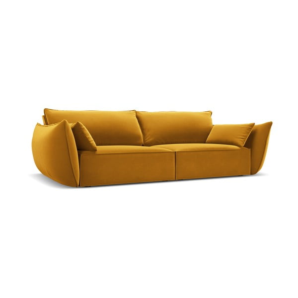 Sinepivärvi sametist diivan 208 cm Vanda - Mazzini Sofas-image-2