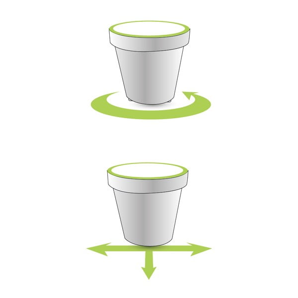 Plastikust lillepott ø 29 cm Metro Twist – Gardenico-image-1