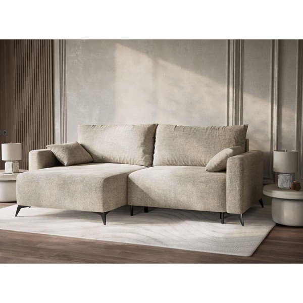 Beež šenilldiivanvoodi/panipaigaga nurgadiivan (vasak nurk/diivanvoodiga) Leon - Maison de Rêve-image-4