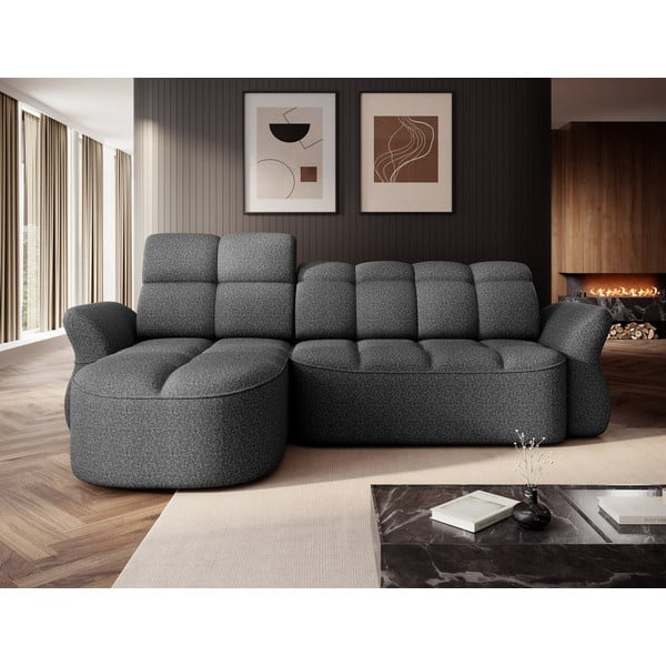 Tumehall sametist lahtikäiv/sahtliga nurgadiivan (vasak nurk/lamamisosaga) Beneth – ELTAP-image-1