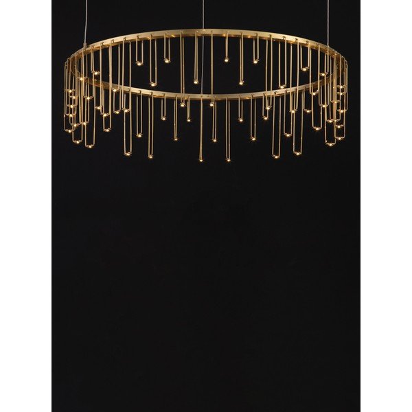 Alumiiniumist hämardatav LED-ripatslamp kuldses värvitoonis, läbimõõduga 65 cm Stellar - Nova Luce-image-2