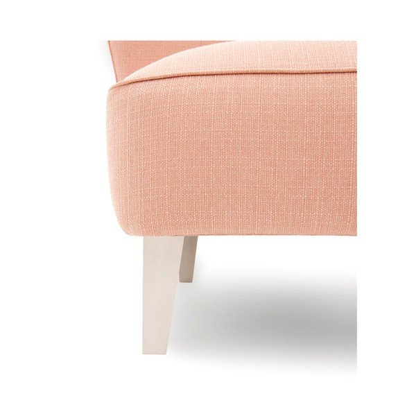 Světle růžové křeslo se světlými nohami Vivonita Sandy-image-4