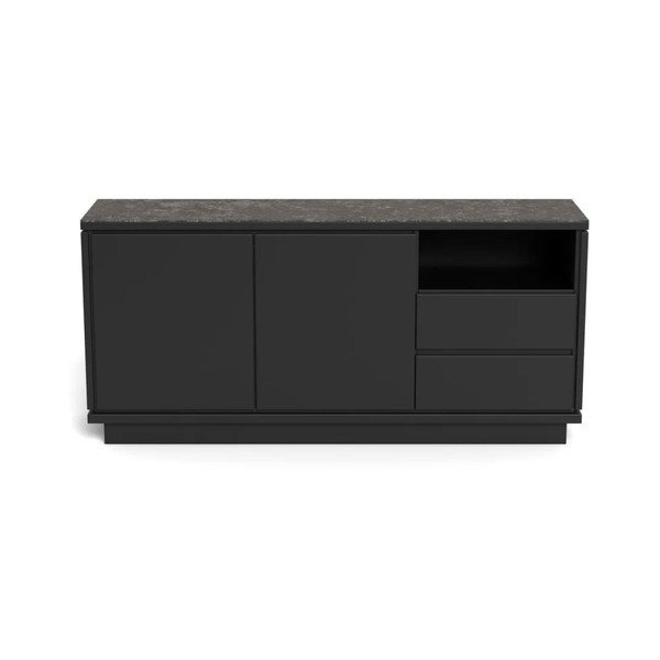 Must MDF-ist kummut 160x75x40 cm Tribeca - Actona-image-3