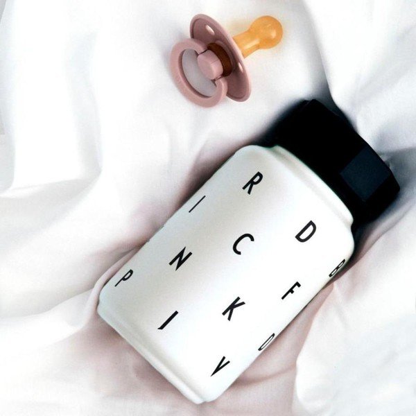 Valge laste termopudel, 330 ml - Design Letters-image-1