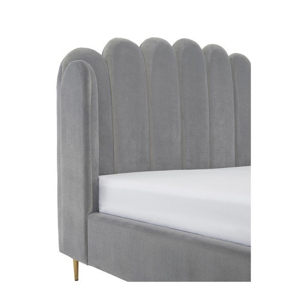 Hall polsterdatud kaheinimese voodi ilma võreta 160x200 cm Glamour – Westwing Collection-image-1