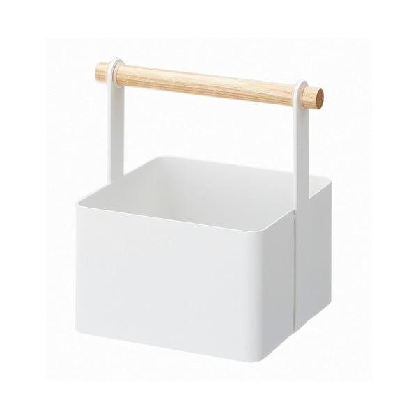 Valge multifunktsionaalne kast pöögist detailidega tööriistakast, pikkus 16 cm Tosca - YAMAZAKI