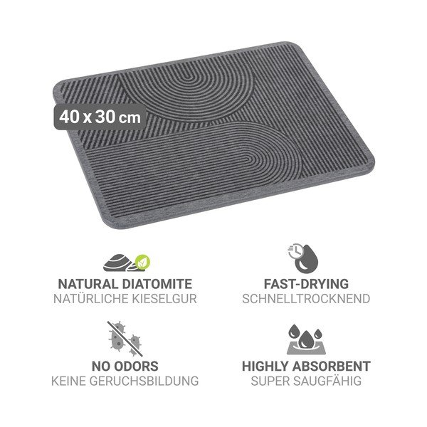 Hall diatomiidist nõudekuivatusalus 40x30 cm Damon - Wenko-image-3