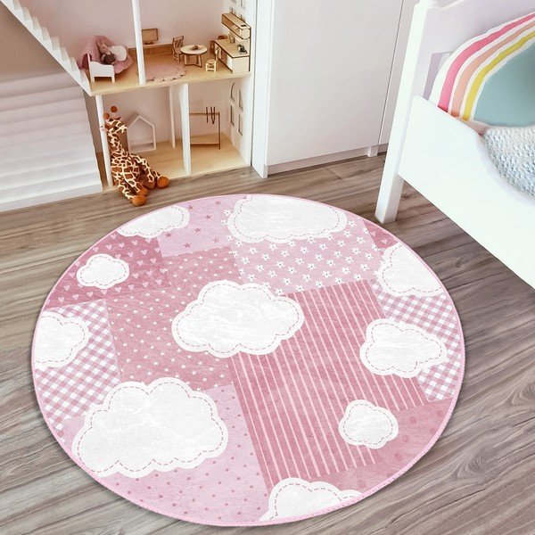 Roosa laste vaip ø 100 cm Comfort - Mila Home-image-1