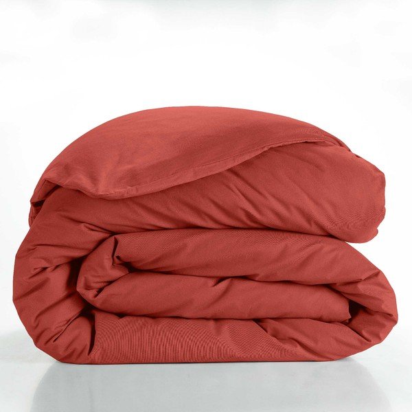 Puuvillane tekikott kaheinimesevoodile/pikendatud voodile telliskivi värvi 240x220 cm Lina - douceur d'intérieur