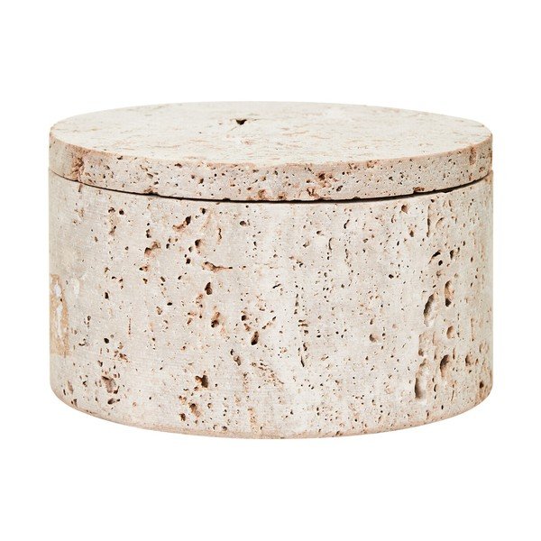 Dekoratiivne kivist hoiukast naturaalses värvitoonis ø 14x8 cm Tibor - Premier Housewares