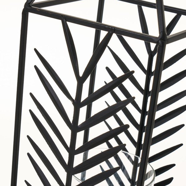 Must metallist latern, kõrgus 40,5 cm - Casa Selección-image-2