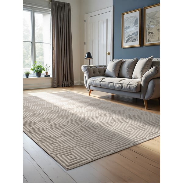 Beež-kreem vaip 120x170 cm Perles Tourmaline – Elle Decoration-image-1