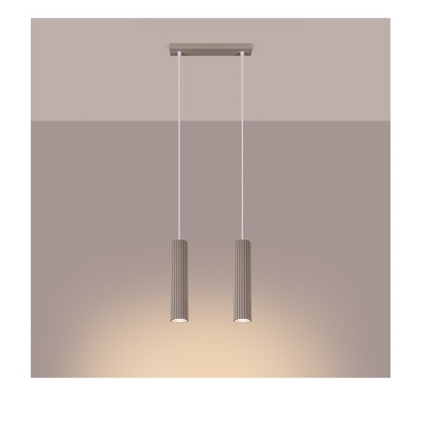 Hallikaspruun metallist rippvalgusti Gleam - Sollux-image-1