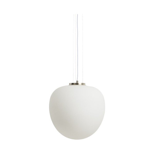 Valge ripplamp klaasist varjuga, ø 25 cm Ardali - Kave Home