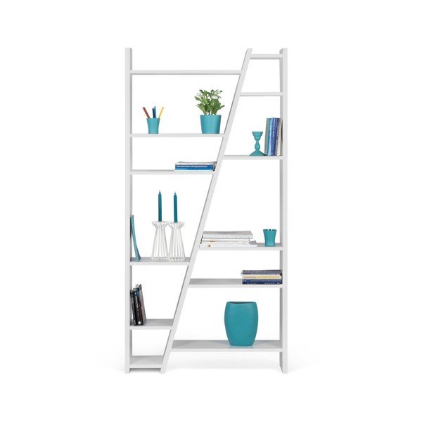 Valge raamaturiiul 97x195 cm Delta - TemaHome-image-4