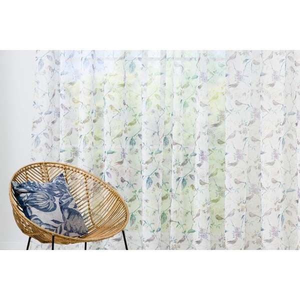 Valge-lilla kardin 400x260 cm Birdy - Mendola Fabrics
