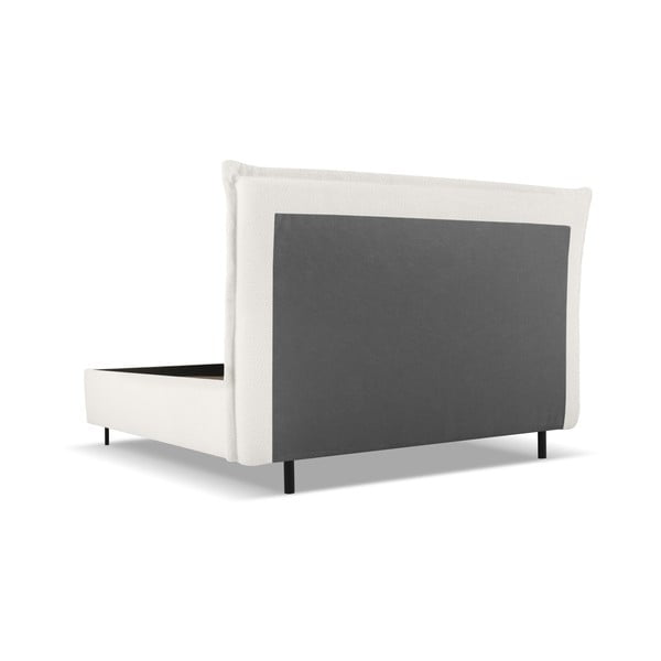 Valge polsterdatud kaheinimesevoodi koos voodipõhja ja panipaigaga 160x200 cm Armie - Milo Casa-image-3