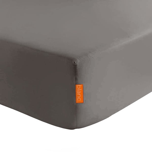 Tmavě šedé elastické prostěradlo HF Living Basic, 105 x 200 cm