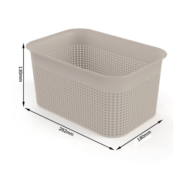 Beeži värvi hoiukorv taaskasutatud plastikust Brisen - Rotho-image-4