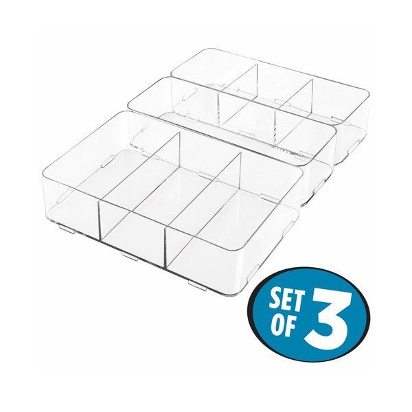 Sada 3 organizérů InterDesign Clarity Interlocking-image-2