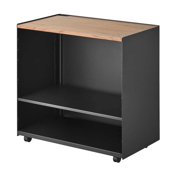Must metallist mobiilne riiul 60x59x35 cm Tower - YAMAZAKI