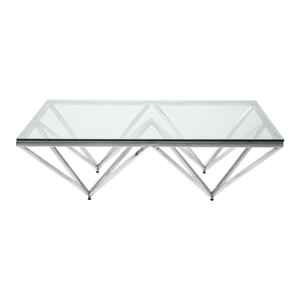 Konferenční stolek s podnoží ve stříbrné barvě Kare Design Network