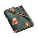 Tumeroheline jõulumotiiviga tekk 170x130 cm Christmas Tartan Teddy Bear - Catherine Lansfield