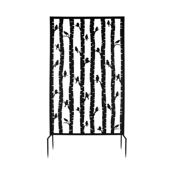 Must metallist sirm rõdule 100x186 cm Birds - Esschert Design-image-3