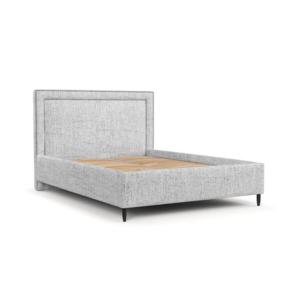 Helehall polsterdatud kaheinimesevoodi koos voodipõhja ja panipaigaga 160x200cm Baleine - Maison de Rêve