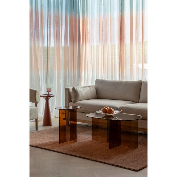 Pruun klaasist diivanilaud 60x80 cm Linea - Zuiver-image-4