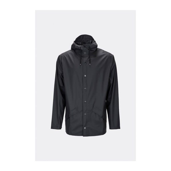 Černá unisex bunda s vysokou voděodolností Rains Jacket, velikost L / XL