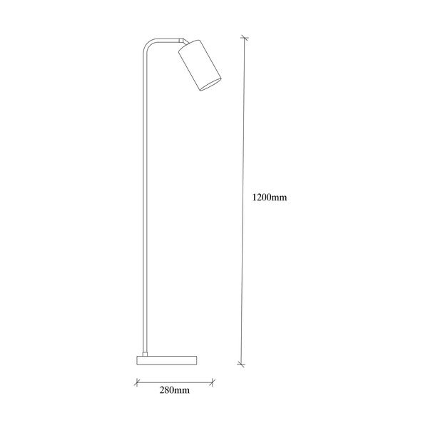 Must-kuldne põrandavalgusti metallist varjuga (kõrgus 120 cm) Emek - Opviq lights-image-3
