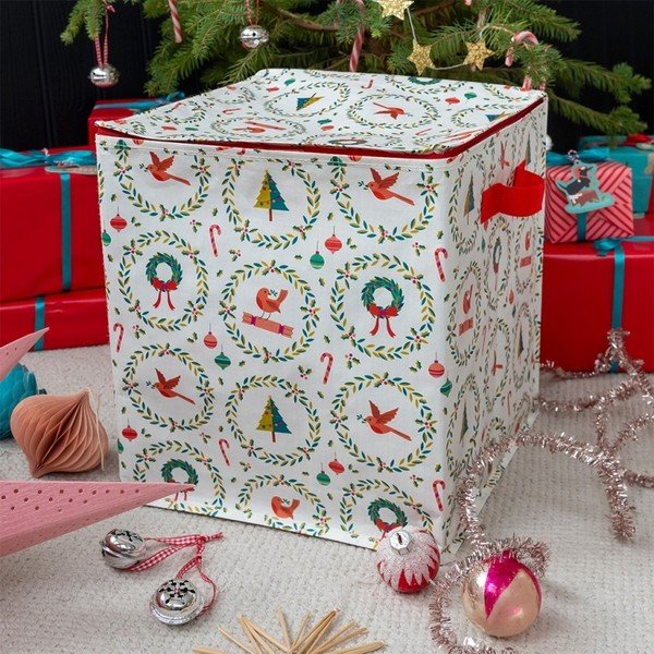 Riiete hoiukast taaskasutatud plastist 32x32x35 cm Classic Christmas - Rex London-image-3