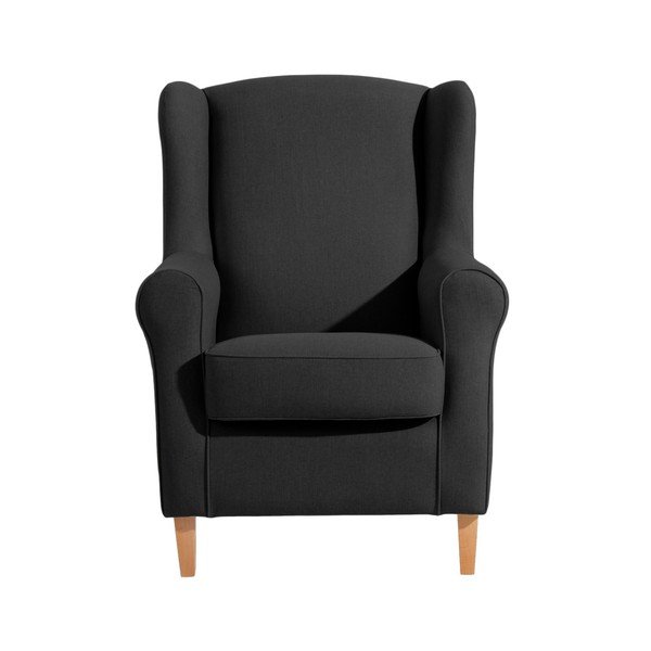 Černé křeslo ušák Max Winzer Lorris Black-image-1