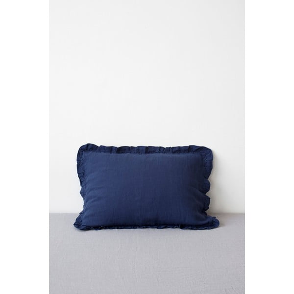 Mereväe sinine linasest riidest padjapüür, 50 x 60 cm. - Linen Tales