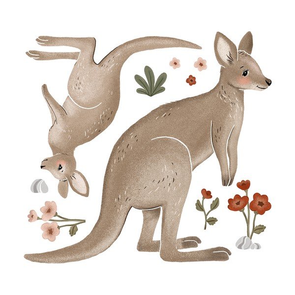 Kleebisleht 65x61 cm Kangaroo - Lilipinso-image-2